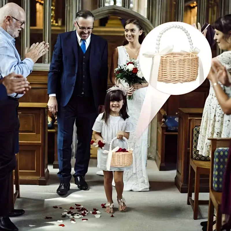 Ręcznie robiony kosz z płatkami i kolorową kokardą, kosz w kształcie dyni na prezent